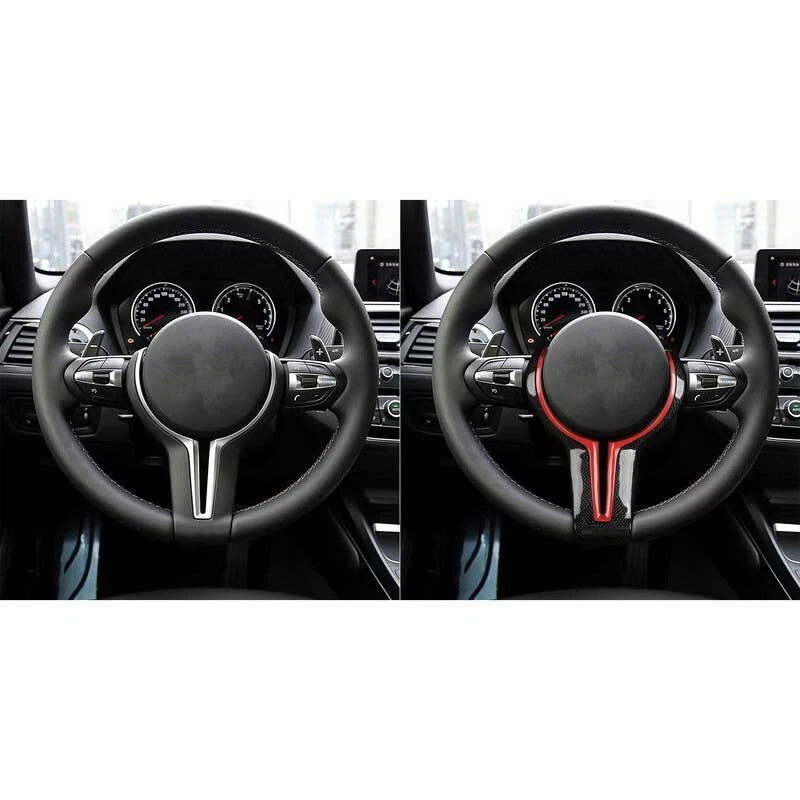 Soccer Patterns Carbon Fiber Steering Wheel Panel Replacement for BMW M2-6/X5/X6