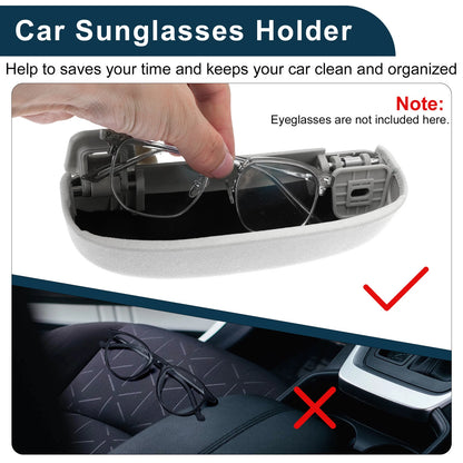 Sunglasses Case Car Porsche Macan Eyeglasses Holder Storage Box Suede Grey
