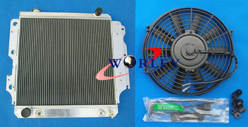 4 Row Aluminum Radiator & Shroud Fan for Jeep Wrangler YJ TJ LJ (1987-2006)