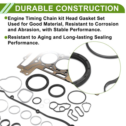 Engine Timing Cover Gasket Set for Mini Cooper 1.6L (2007-2015)