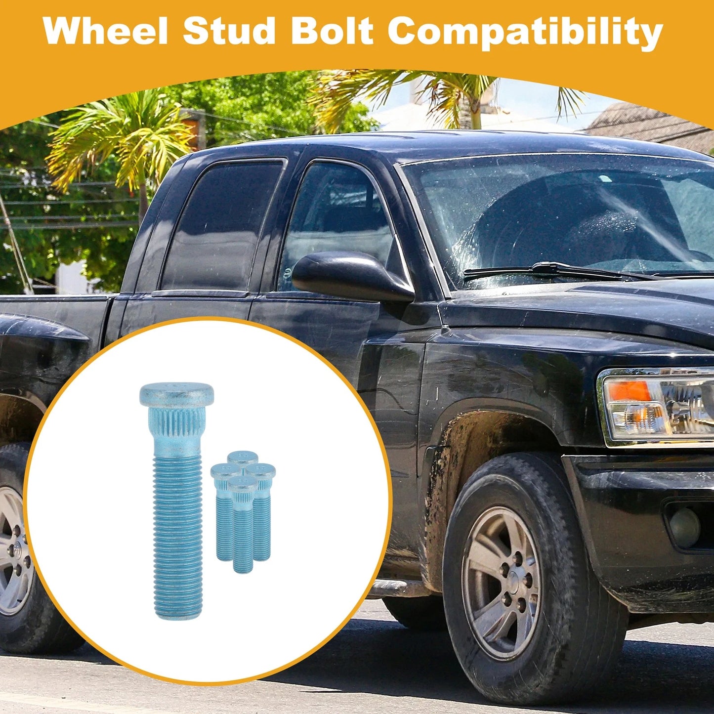 M14x1.5 Wheel Lug Stud for Dodge RAM 1500 (2011-2025) 5 Pcs
