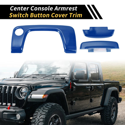 Center Console Armrest Switch Button Cover for Jeep Wrangler JL (2018-2024)