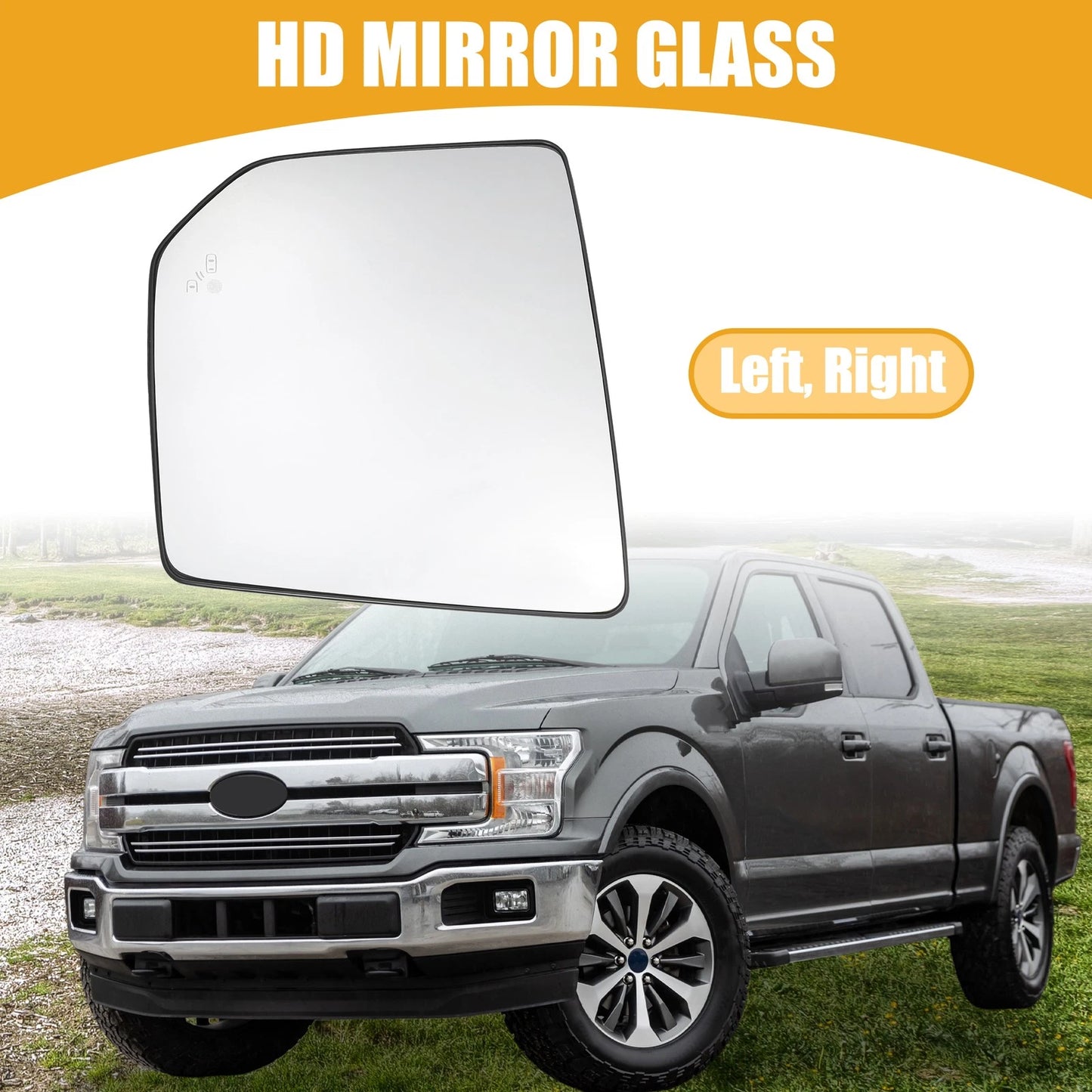 Rear View Mirror Glass for Ford F-150 (2015-2023) - 1 Pair