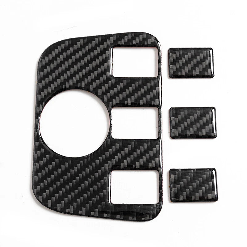 Carbon Fiber Rear Console Seat USB Panel Cover Trim for Dodge Charger (2015-2022)