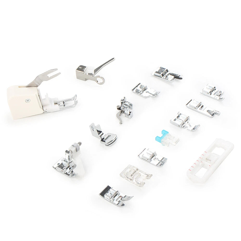 15 Pcs Snap-On Presser Foot Set for Brother Singer Janome Toyota