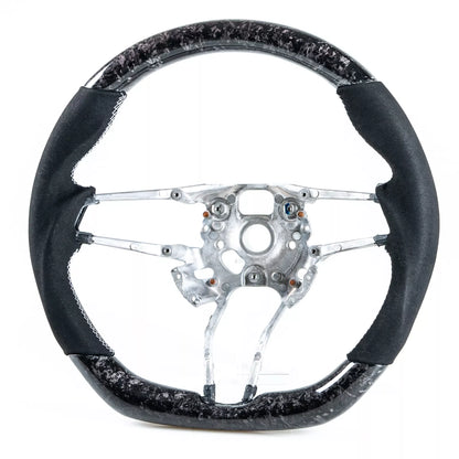 Flat Bottom Steering Wheel for Porsche 911, 718, Macan, Cayenne (2017-2023)