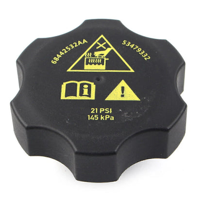 Black Radiator Coolant Recovery Bottle Cap for Dodge Ram (2013-2018)