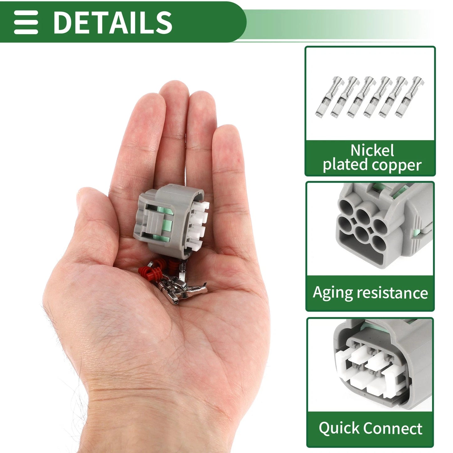 6 Pin Diesel Injection Pressure Connector Plug for Toyota