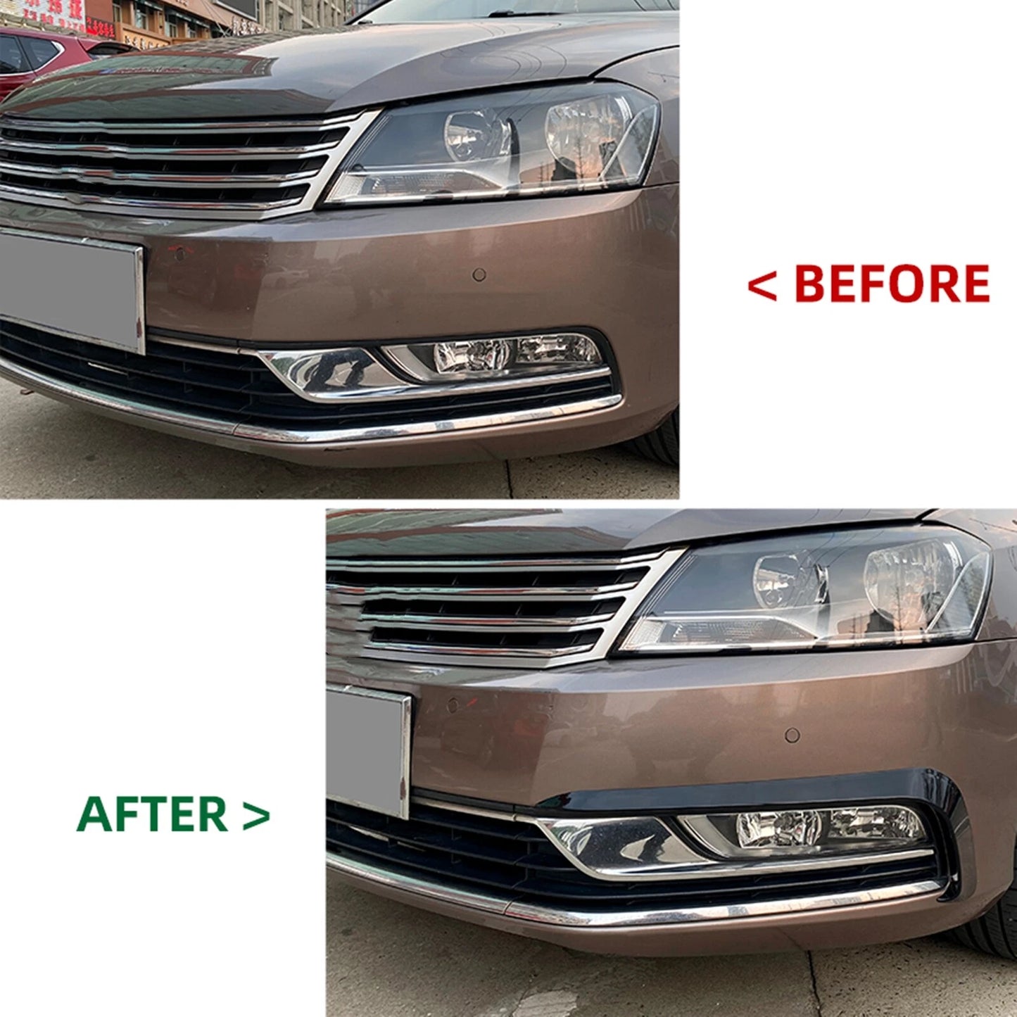 2 x Front Side Light Air Vent Trims for VW Passat B7 (2011-2015)