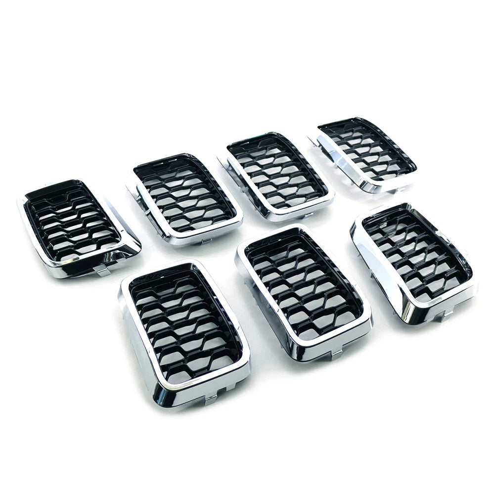 Honeycomb Mesh Grille Insert Cover Chrome for Jeep Grand Cherokee (2017-2021)