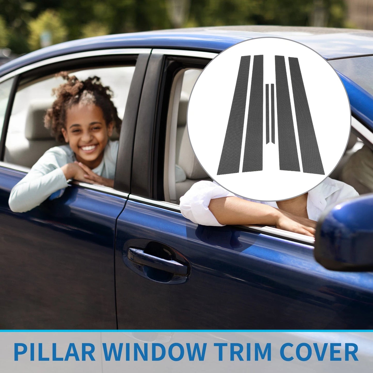 6 x Door Pillar Window Trim for Toyota Camry (2002–2006)