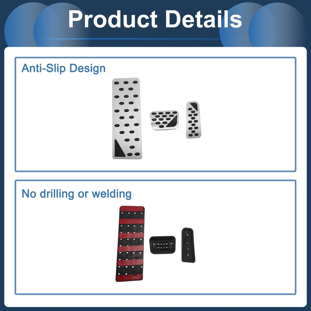 Foot Accelerator Pedal Covers for Jeep Grand Cherokee (1999-2023)