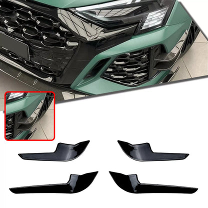 Bumper Side Air Vent Trims for Audi RS3 8Y (2021-2024) Gloss Black