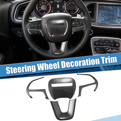 Steering Wheel Sticker Trim Kit for Dodge Challenger (2015 - 2021) Black