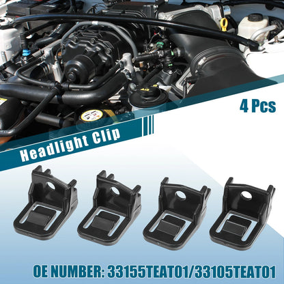 Front Left Right Headlight Clips for Honda Civic (2006-2011)