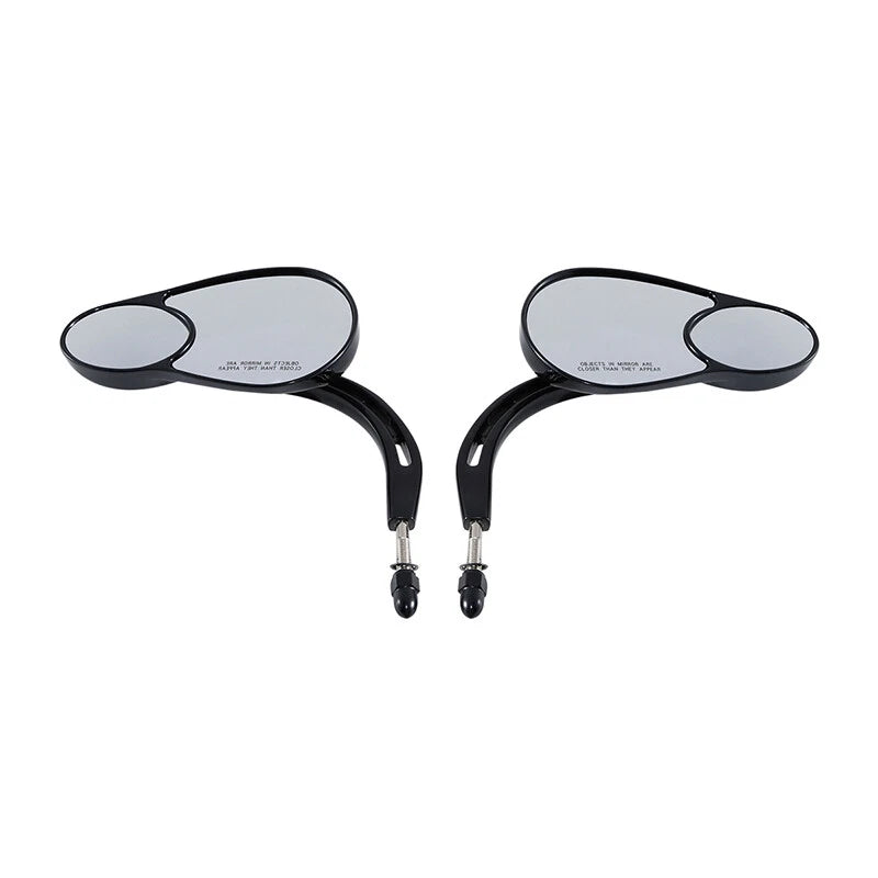 Rearview Mirrors Black for Harley Electra Road Glide Heritage Softail Fatboy