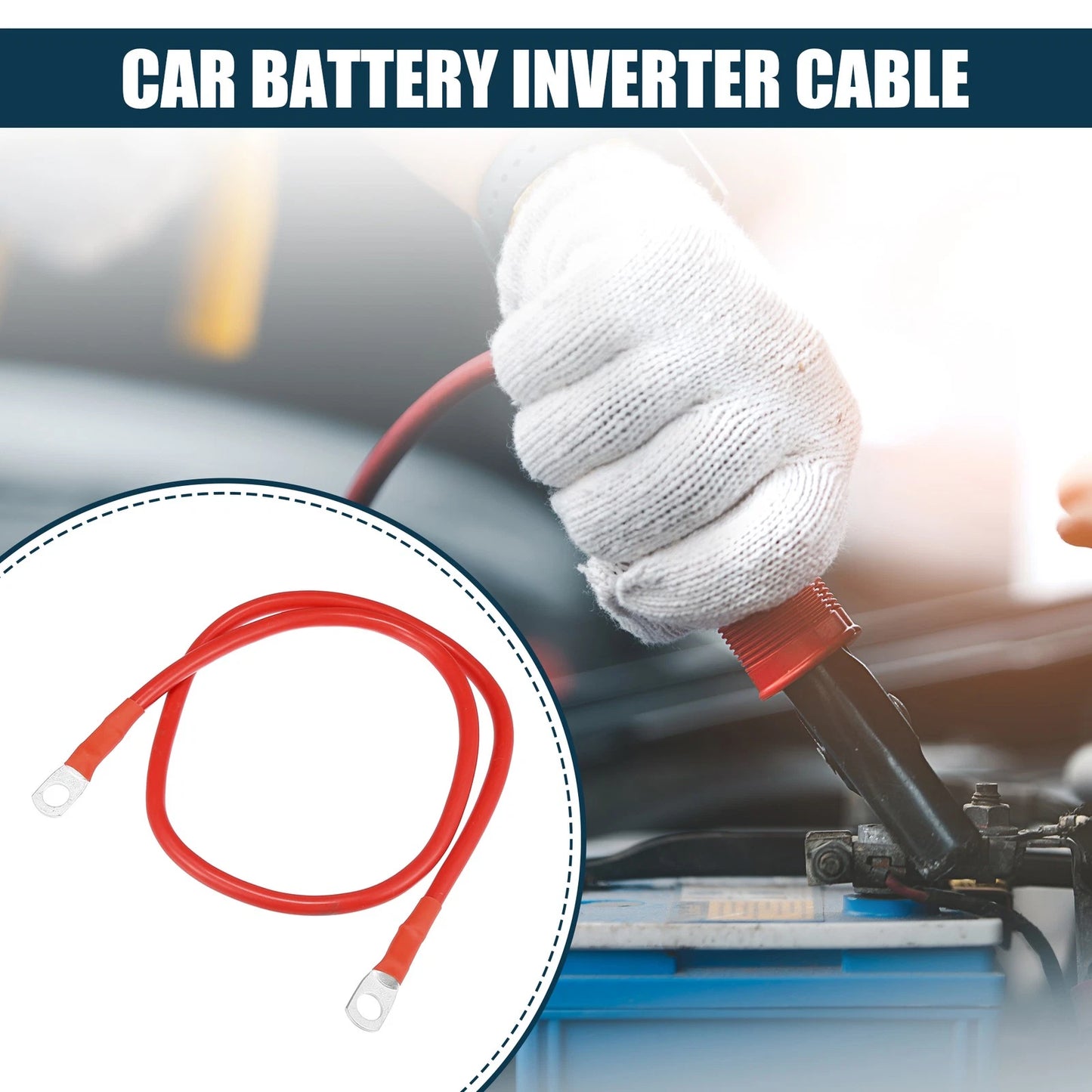 8AWG 2ft Battery Inverter Cable for Car Marine