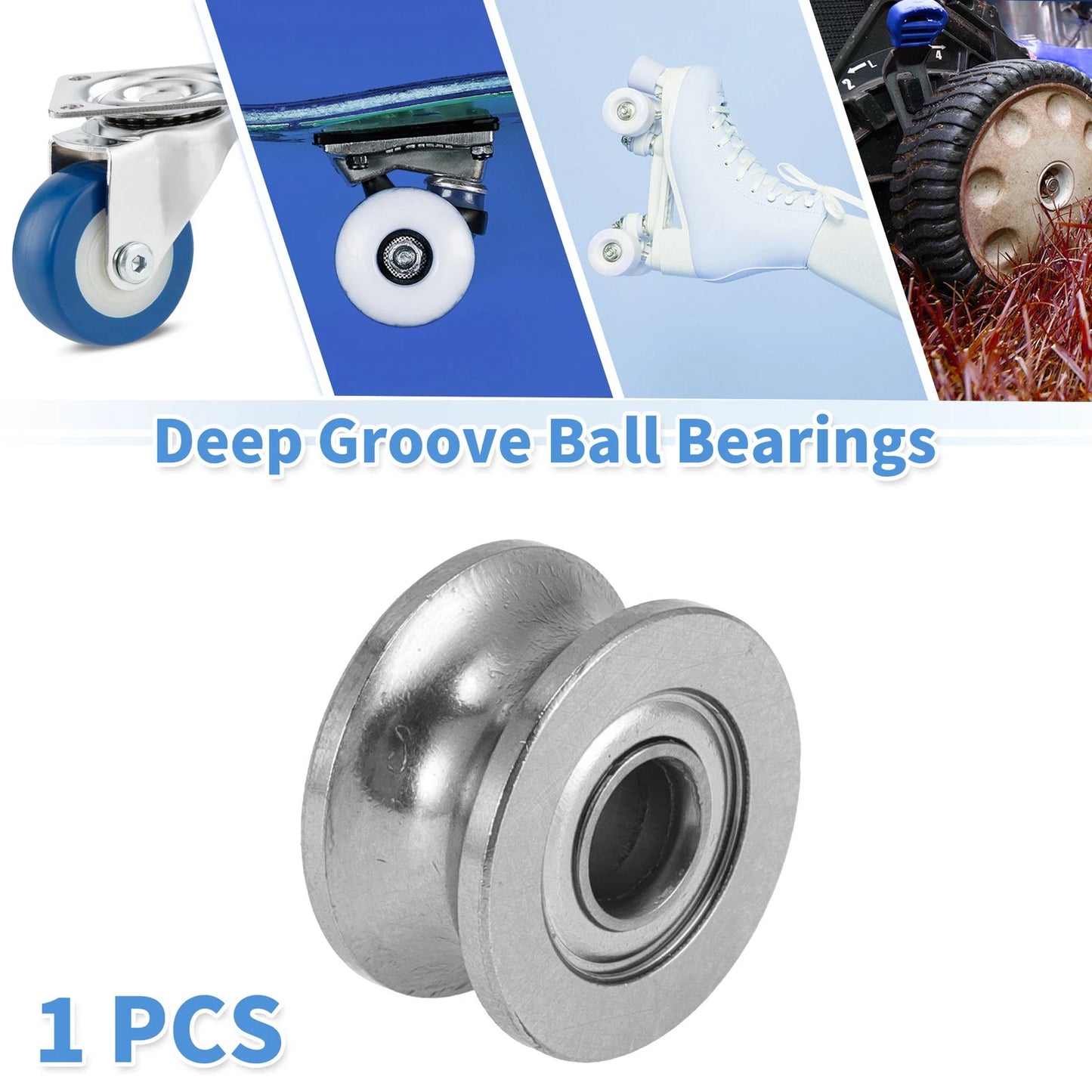 4x13x7mm Deep Groove Ball Bearings 1 Pc for Scooter Skateboard Wheel