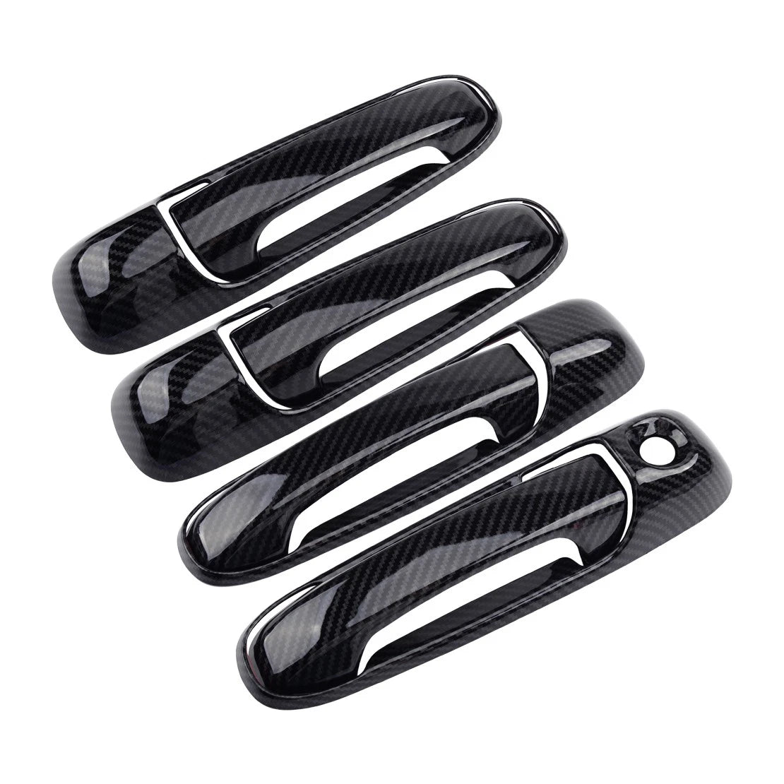 Carbon Fiber Door Handle Trims Covers for Dodge Ram Dakota Durango (2000-2009)