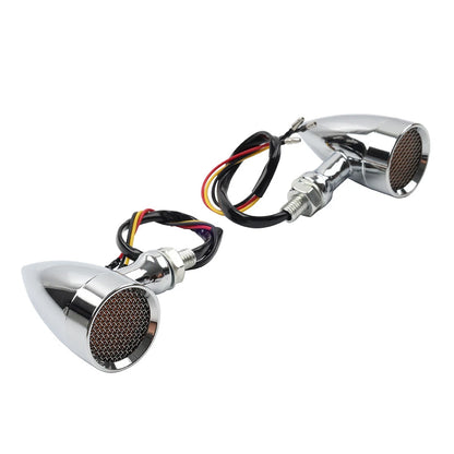 Chrome Turn Signal Lights for Harley Super Glide FXD Dyna Low Rider (2006-2017)
