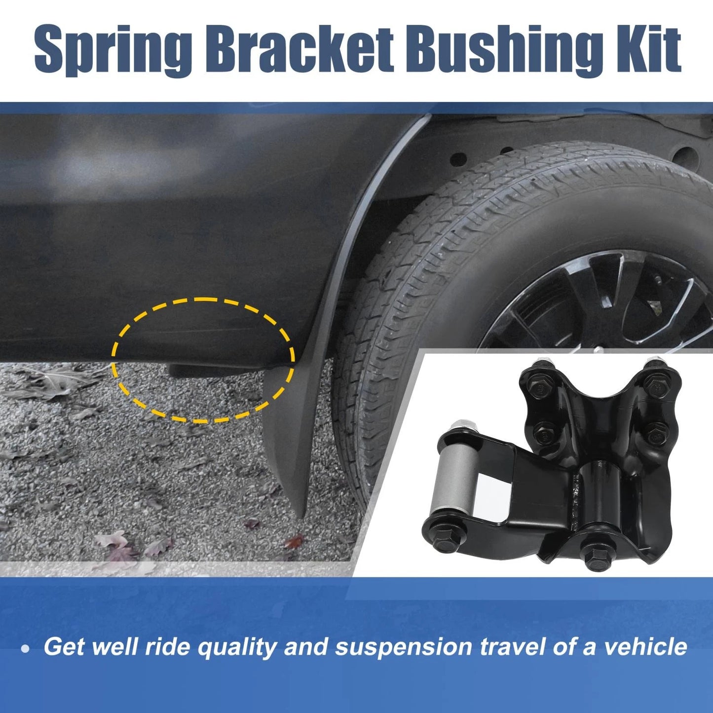 Rear Leaf Spring Shackles with Brackets for Ford Ranger, Mazda B (2001-2011)