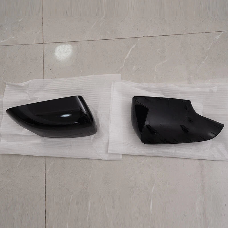 Gloss Black Rearview Side Mirror Cover Caps for Ford Ranger (2015-2022)