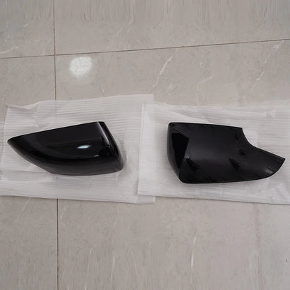 Gloss Black Rearview Side Mirror Cover Caps for Ford Ranger (2015-2022)