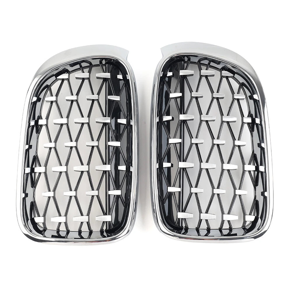 Chrome Front Bumper Kidney Grille for BMW X3 F25 X4 F26 (2014-2017) 1 Pair