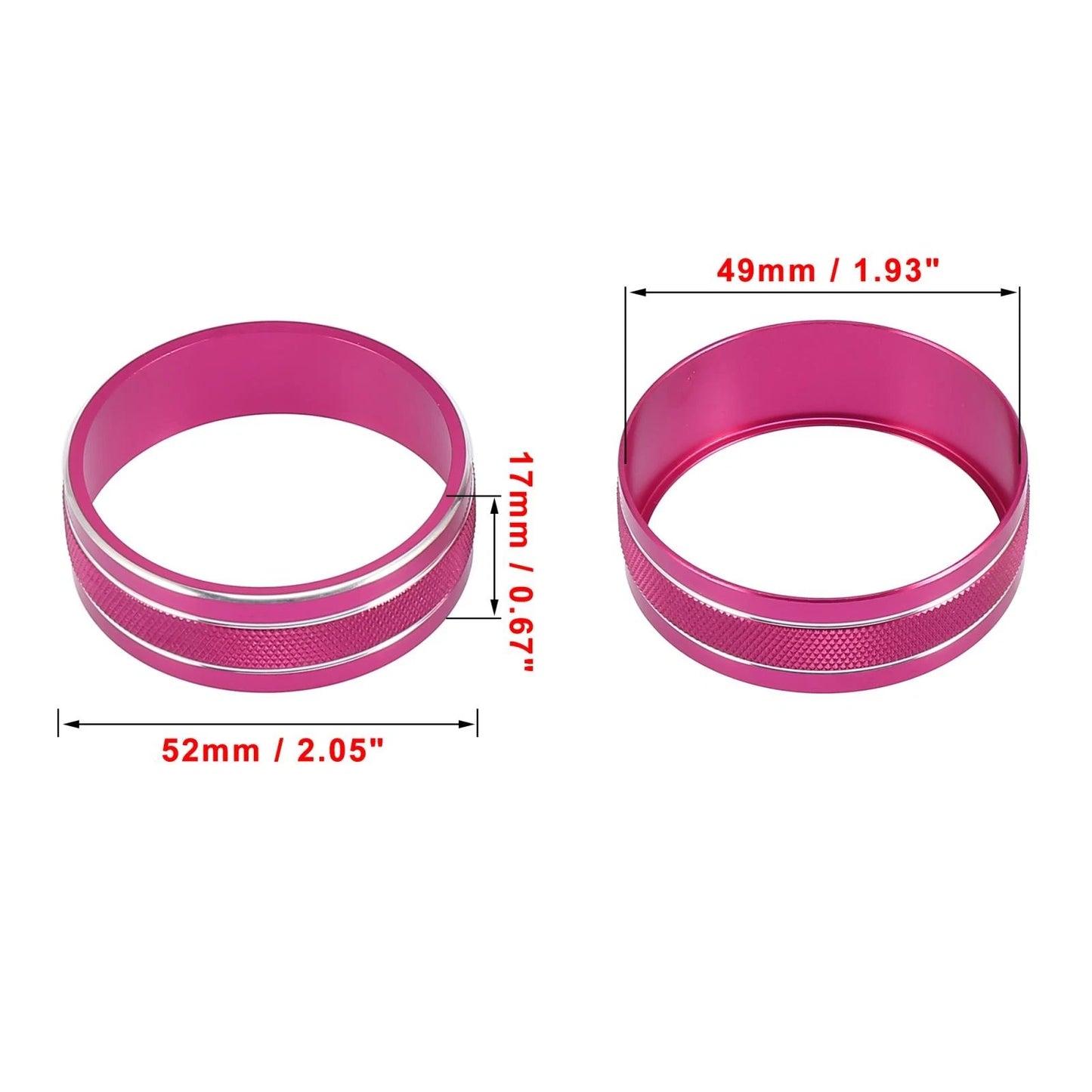 3 x Air Conditioner Switch Knob Cover Rings for Jeep Dodge