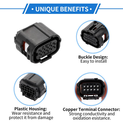 10 Pin Parking Assist Sensor Connector Plug for Toyota and Lexus 1 Set