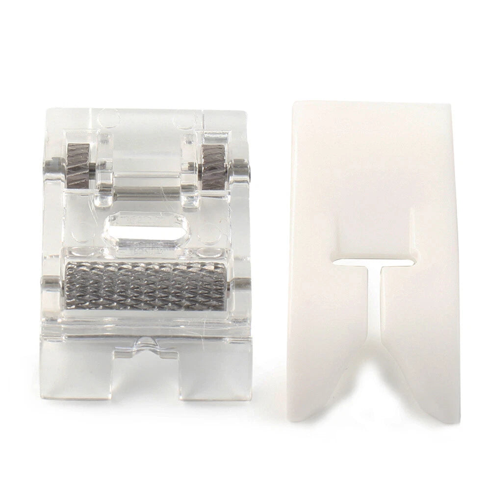 2 x Roller Presser Foot & Non-Stick Zigzag Foot for Brother Singer
