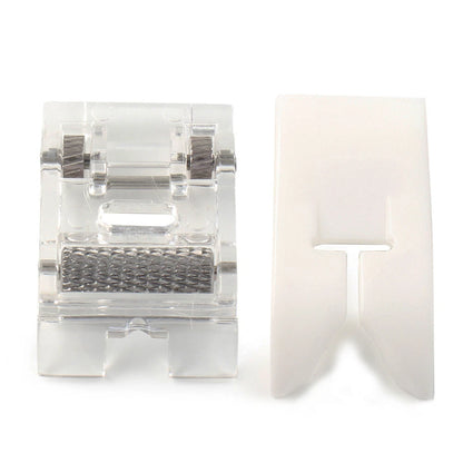 2 x Roller Presser Foot & Non-Stick Zigzag Foot for Brother Singer