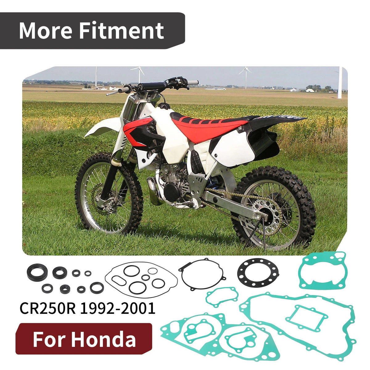 Engine Gasket with Oil Seal for Honda CR250R (1992–2001)