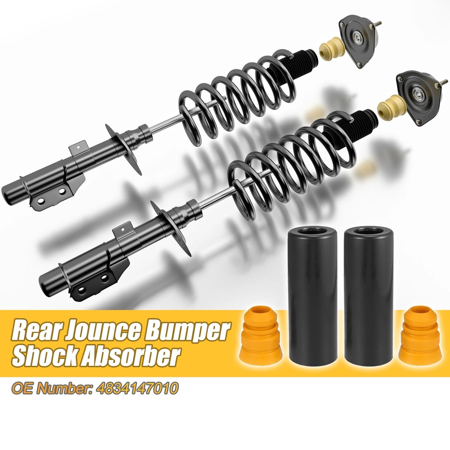 2 x Set Rear Jounce Bumper Shock Absorber Dust Cover for Toyota