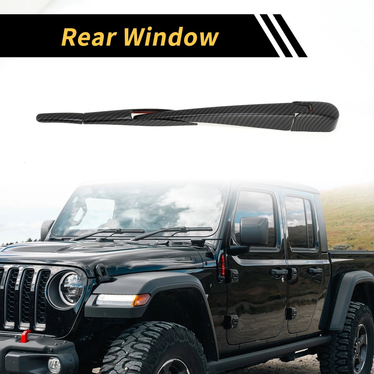 Rear Window Wiper Arm Blades Cover for Jeep Wrangler (2011-2023)