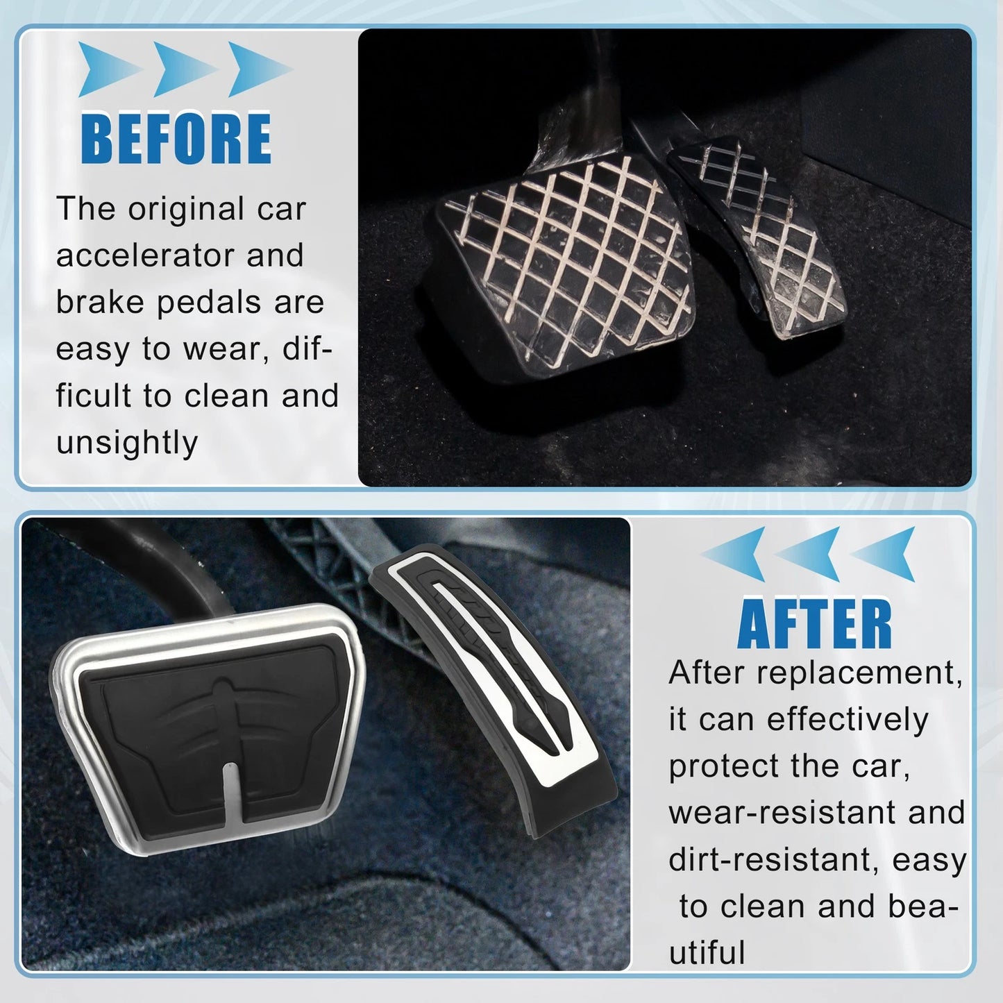 Accelerator & Brake Pedal Covers for BMW X3 X4 (2011-2023)
