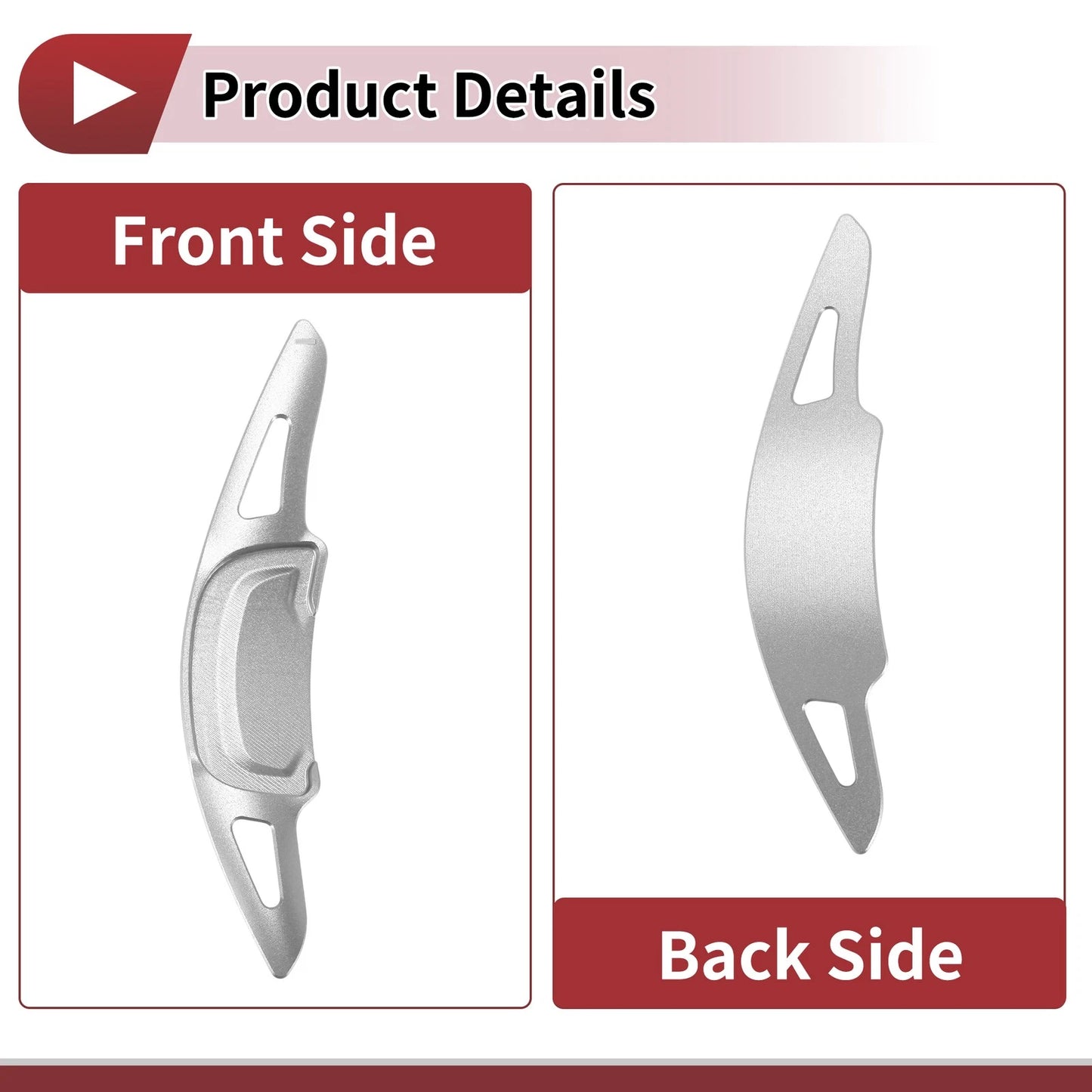 Silver Tone Aluminum Alloy Steering Wheel Paddles for Mazda Axela (2020-2021)
