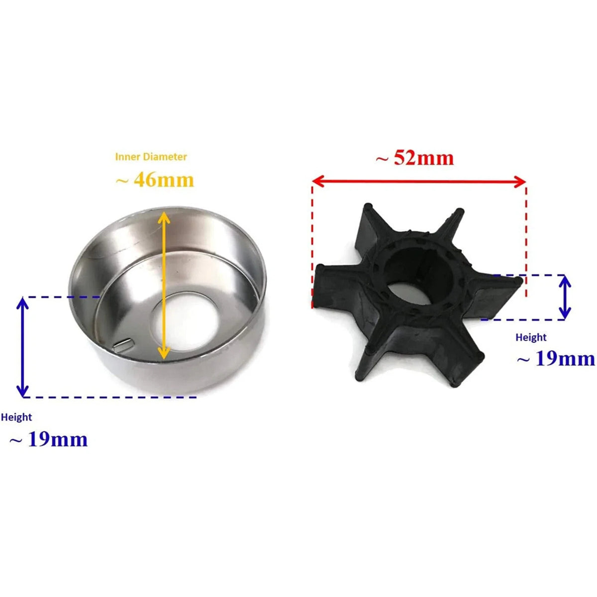 Yamaha 50-70HP Outboard Water Pump Impeller Kit for 6H3 Models