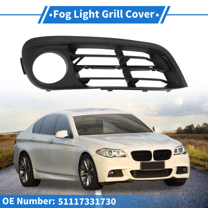 1 Pc Front Right Fog Light Grill for BMW 528i Black (2015 - 2016)
