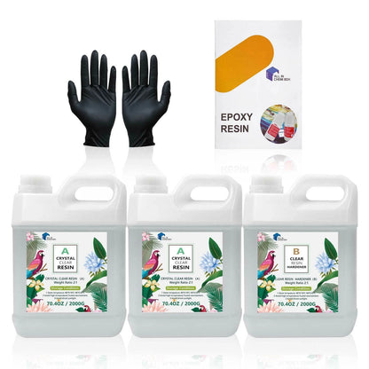 Epoxy Resin 2:1 AB Kit for Art DIY UV Crafts Glass & Water Coating 6KG