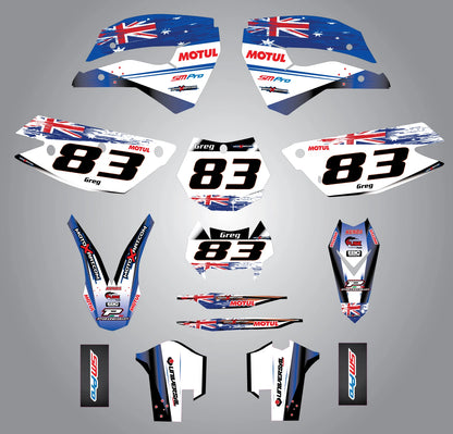 Aussie Pride Sticker Kit for Husaberg FE 390, 450, 570, TE 250, 300, FX 450, FS 570 (2009-2012)
