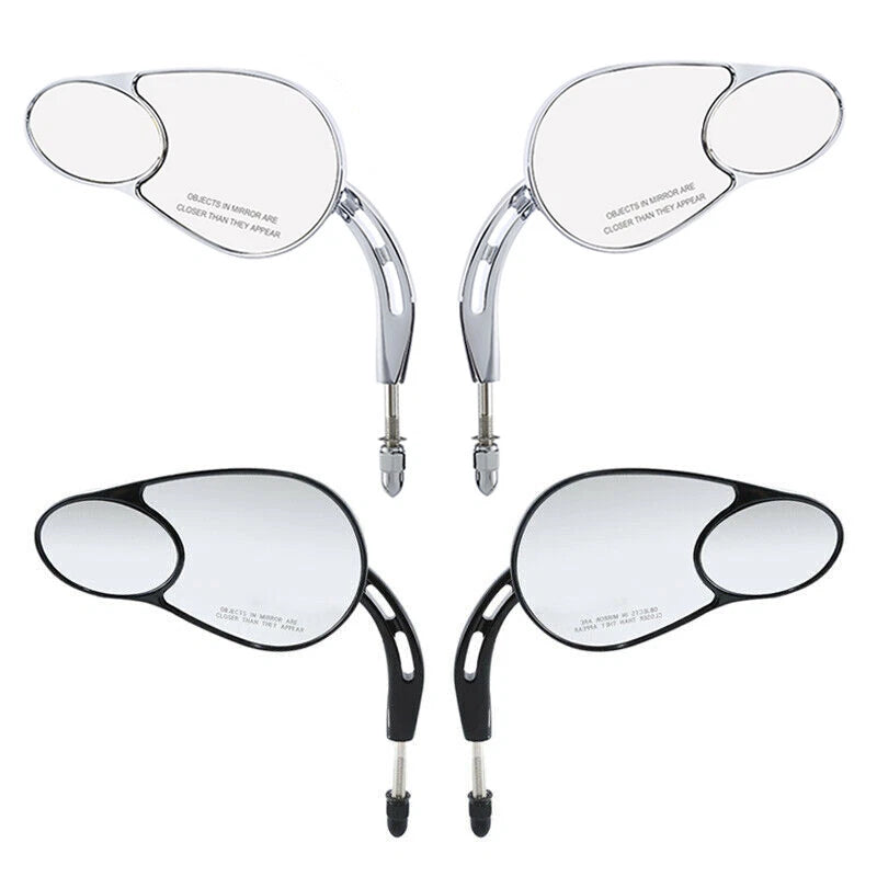 Black/Chrome Rear-View Mirrors for Harley Softail, Touring, Sportster 883-1200