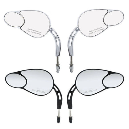 Black/Chrome Rear-View Mirrors for Harley Softail, Touring, Sportster 883-1200
