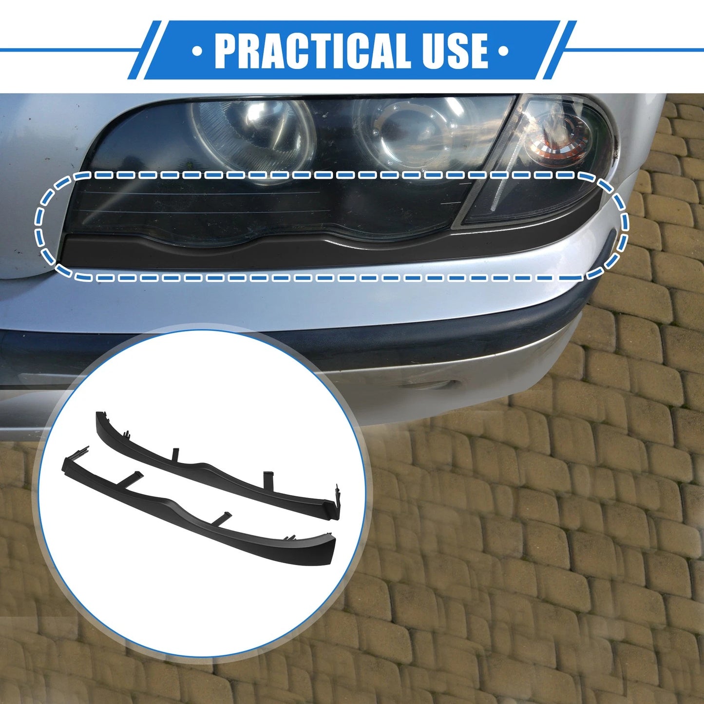 Front Bumper Lower Grille Headlight Trim Panel for BMW 330xi (2006-2006)