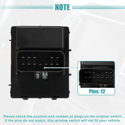 Front Left Driver Side Master Power Window Switch for Jeep Wrangler (2007-2018)