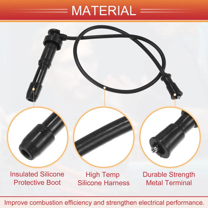3pcs Spark Plug Wire Ignition Coil Cable for Kia Sorento (2003-2006)