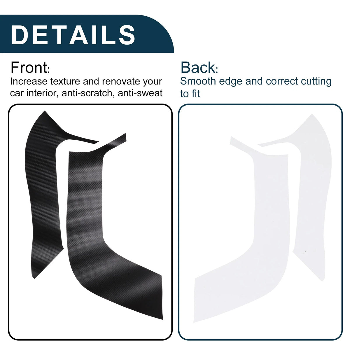 Faux Leather Anti Kick Pad Stickers for Toyota Raize A200/A210 (2022-2023)
