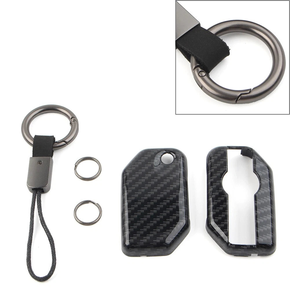 Key Chain Procter Cover Fob Carbon Fiber for BMW F750GS F850GS R1200GS R1250GS (2018-2023)