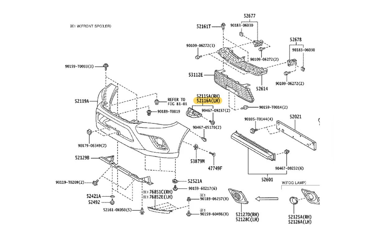Bumper Support Bracket for Toyota Hilux Revo 4WD (2015-2019)