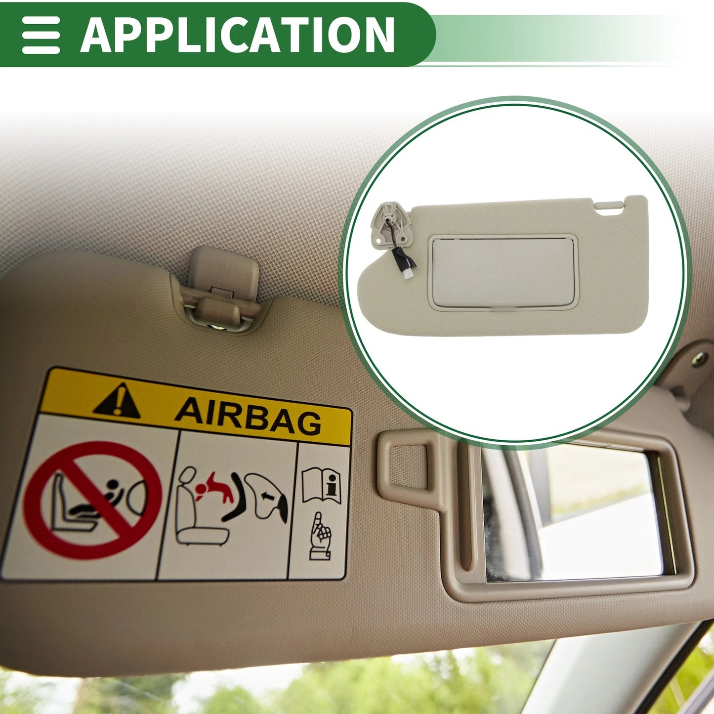 Left Driver Side Sun Visor with Mirror & Light for Nissan Maxima (2016-2021)